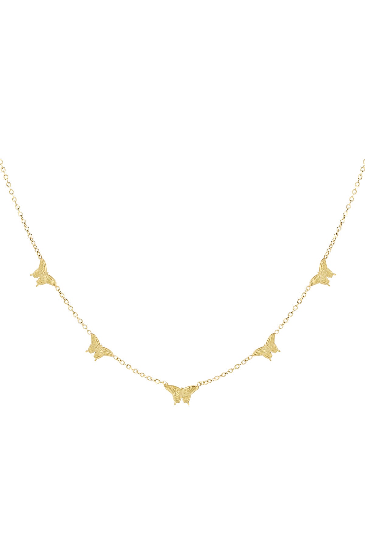 Collana farfalle acciaio inossidabile oro o argento