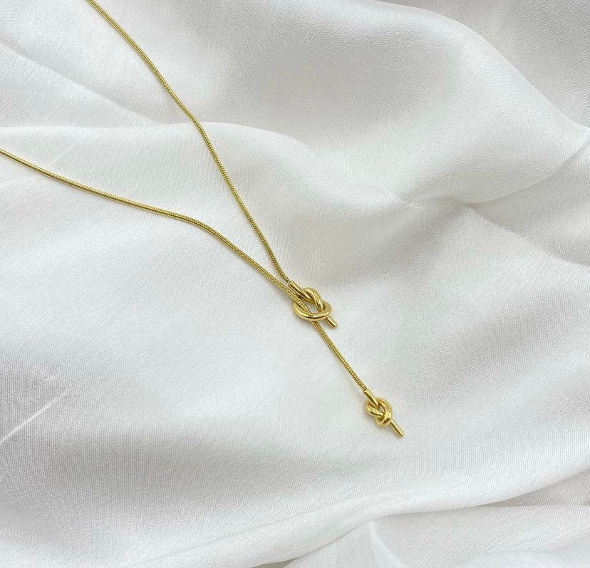 Collana Nodo Oro e Argento acciaio inossidabile